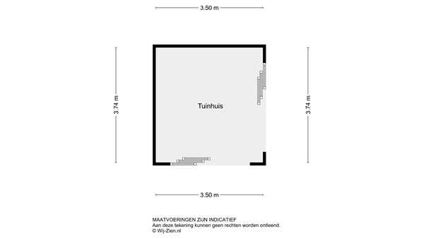 Waterpeper 22, 2954 AH Alblasserdam - Plattegrond tuinhuis- 2D - Waterpeper 22 Alblasserdam.jpg