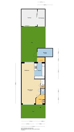 Waterpeper 22, 2954 AH Alblasserdam - Plattegrond BG en tuin - 2D - Waterpeper 22 Alblasserdam.jpg
