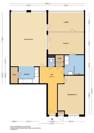 Pontonniersweg 164, 3353 SE Papendrecht - Plattegrond appartement - 2D - Pontonniersweg 164 te Papendrecht.jpg