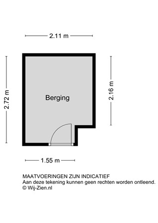 Pontonniersweg 164, 3353 SE Papendrecht - Plattegrond berging - 2D - Pontonniersweg 164 te Papendrecht.jpg