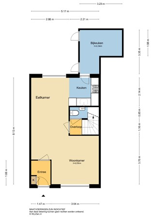 Zwanebloem 29, 2954 NH Alblasserdam - Plattegrond BG - 2D - Zwanebloem 29 te Alblasserdam.jpg