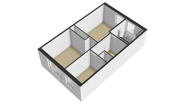 Zwanebloem 29, 2954 NH Alblasserdam - Plattegrond 1E - 3D - Zwanebloem 29 te Alblasserdam.jpg