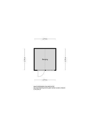 Zwanebloem 29, 2954 NH Alblasserdam - Plattegrond berging - 2D - Zwanebloem 29 te Alblasserdam.jpg
