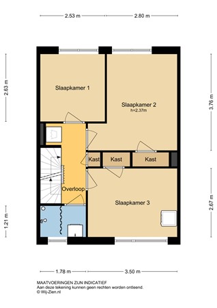 Resedastraat 34, 2951 BX Alblasserdam - Plattegrond 1E - 2D - Resedastraat 34 te Alblasserdam.jpg