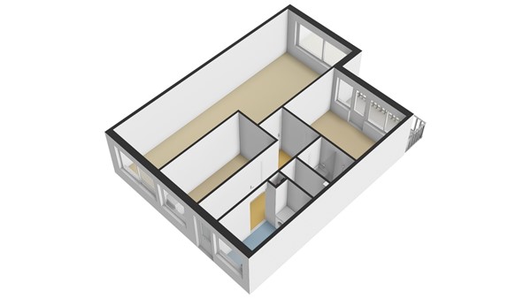 P.C. Hooftlaan 60, 3351 EN Papendrecht - Plattegrond appartement - 3D - P.C. Hooftlaan 60 te Papendrecht.jpg
