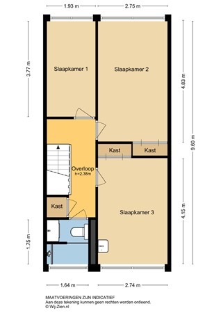 Da Costastraat 60, 2951 XB Alblasserdam - Plattegrond 2E - 2D - Da Costastraat 60 te Alblasserdam.jpg