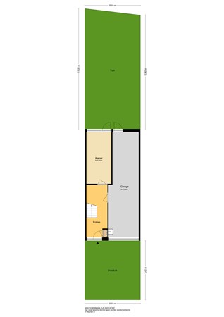 Da Costastraat 60, 2951 XB Alblasserdam - Perceelplattegrond - 2D - Da Costastraat 60 te Alblasserdam.jpg