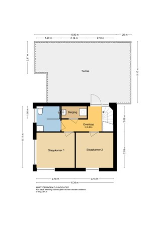 De Boezem 15, 2953 WB Alblasserdam - Plattegrond EV - 2D - De Boezem 15 te Alblasserdam.jpg