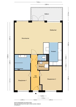 Anjerstraat 43, 2951 BA Alblasserdam - Plattegrond APP - 2D - Anjerstraat 43 te Alblasserdam.jpg