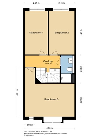 Oost Kinderdijk 233, 2953 CL Alblasserdam - Plattegrond TV - 2D - Oost Kinderdijk 233 te Alblasserdam.jpg