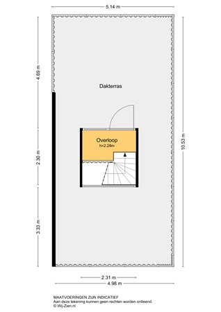 Oost Kinderdijk 233, 2953 CL Alblasserdam - Plattegrond DT - 2D - Oost Kinderdijk 233 te Alblasserdam.jpg
