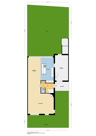 Ridderspoorhof 11, 3355 BG Papendrecht - Plattegrond perceel - 2D - Ridderspoorhof 11 te Papendrecht.jpg