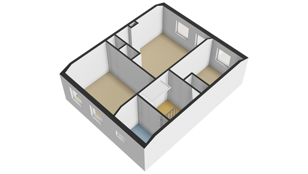 Noachstraat 14, 2951 AG Alblasserdam - Plattegrond 1E - 3D - Noachstraat 14 te Alblasserdam.jpg