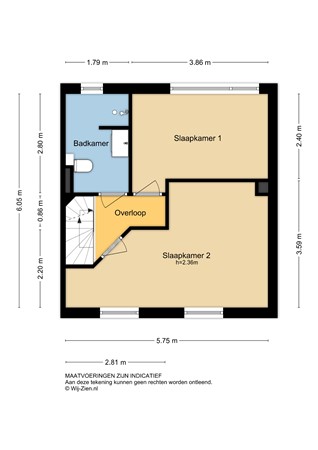 Treubstraat 13, 2953 AR Alblasserdam - Plattegrond 1E - 2D - Treubstraat 13 te Alblasserdam.jpg
