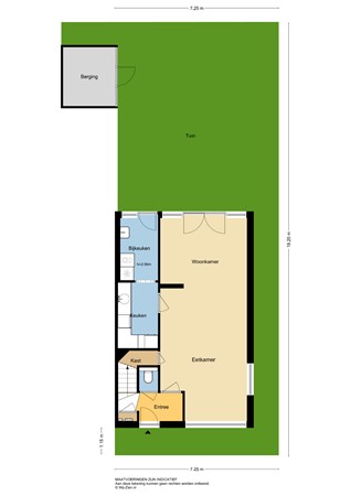 Treubstraat 13, 2953 AR Alblasserdam - Plattegrond perceel - 2D - Treubstraat 13 te Alblasserdam.jpg