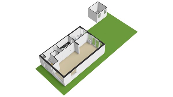 Treubstraat 13, 2953 AR Alblasserdam - Plattegrond perceel - 3D - Treubstraat 13 te Alblasserdam.jpg