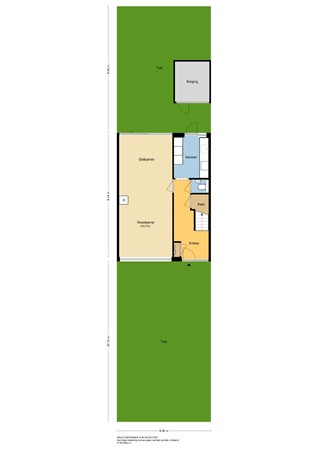 Vondellaan 126, 3351 HG Papendrecht - Plattegrond perceel - 2D - Vondellaan 126 te Papendrecht.jpg
