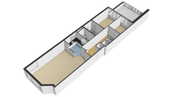 Oost Kinderdijk 149B, 2953 CK Alblasserdam - Plattegrond appartement - 3D - Oost Kinderdijk 149-b te Alblasserdam.jpg