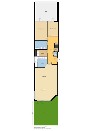 Oost Kinderdijk 149B, 2953 CK Alblasserdam - Plattegrond tuin - 2D - Oost Kinderdijk 149-b te Alblasserdam.jpg