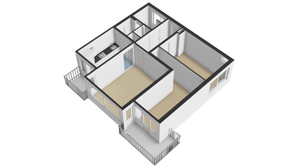 Patrijsstraat 1, 3353 AZ Papendrecht - Plattegrond appartement - 3D - Patrijsstraat 1 Papendrecht.jpg