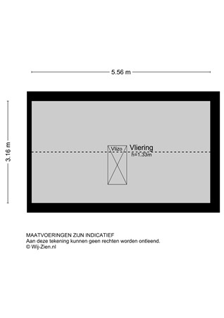 Raapzaadhof 2A, 2952 EG Alblasserdam - Plattegrond vliering - 2D - Raapzaadhof 2-A te Alblasserdam.jpg
