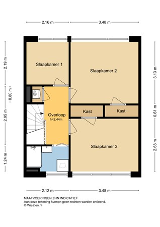 Patrijsstraat 24, 2953 EN Alblasserdam - Plattegrond 1E - 2D - Patrijsstraat 24 te Alblasserdam.jpg