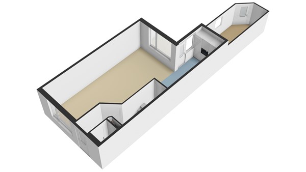 Schrijvertje 17, 2954 BG Alblasserdam - Plattegrond BG - 3D - Schrijvertje 17 te Alblasserdam.jpg