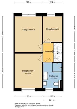 Schrijvertje 17, 2954 BG Alblasserdam - Plattegrond 1E - 2D - Schrijvertje 17 te Alblasserdam.jpg