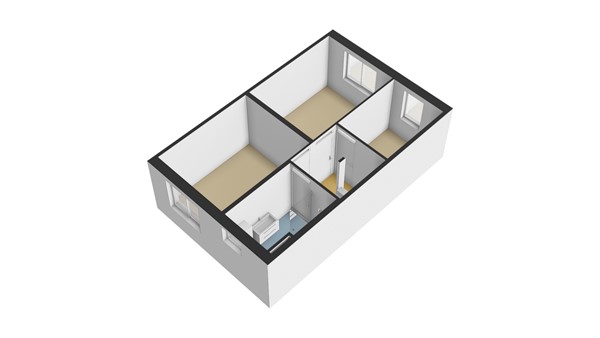 Schrijvertje 17, 2954 BG Alblasserdam - Plattegrond 1E - 3D - Schrijvertje 17 te Alblasserdam.jpg