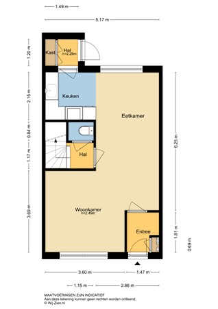 Ratelaar 15, 2954 ND Alblasserdam - Plattegrond BG - 2D - Ratelaar 15 te Alblasserdam.jpg