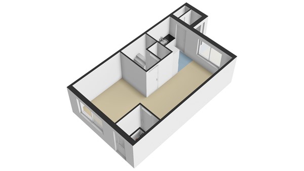 Ratelaar 15, 2954 ND Alblasserdam - Plattegrond BG - 3D - Ratelaar 15 te Alblasserdam.jpg
