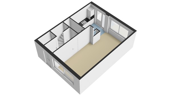 Putstraat 24, 2959 CA Streefkerk - Plattegrond BG - 3D - Putstraat 24 te Streefkerk.jpg