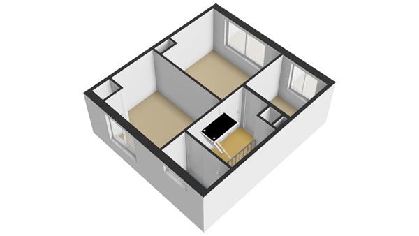 Tjalkstraat 7, 2957 GB Nieuw-Lekkerland - Plattegrond eerste verdieping - 3D - Tjalkstraat 7 in Nieuw-Lekkerland.jpg