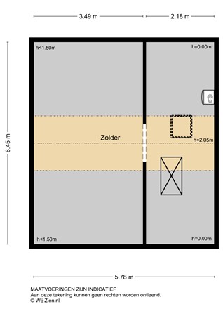 Tjalkstraat 7, 2957 GB Nieuw-Lekkerland - Plattegrond tweede verdieping - Tjalkstraat 7 in Nieuw-Lekkerland.jpg