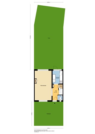 Tjalkstraat 7, 2957 GB Nieuw-Lekkerland - Plattegrond perceel Tjalkstraat 7 in Nieuw-Lekkerland.jpg