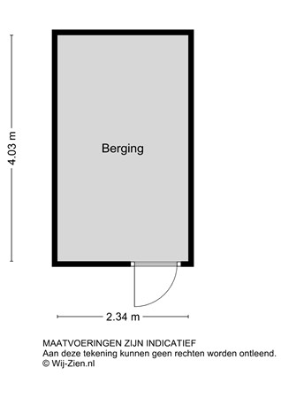 Bilderdijkstraat 44, 2951 TC Alblasserdam - Plattegrond berging - 2D - Bilderdijkstraat 44 te Alblasserdam.jpg
