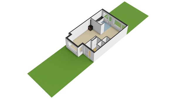 Bilderdijkstraat 44, 2951 TC Alblasserdam - Plattegrond perceel - 3D - Bilderdijkstraat 44 te Alblasserdam.jpg