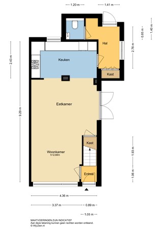 Cornelis Smitstraat 1, 2951 AB Alblasserdam - Plattegrond BG - 2D - Cornelis Smitstraat 1 te Alblasserdam.jpg