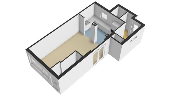 Cornelis Smitstraat 1, 2951 AB Alblasserdam - Plattegrond BG - 3D - Cornelis Smitstraat 1 te Alblasserdam.jpg