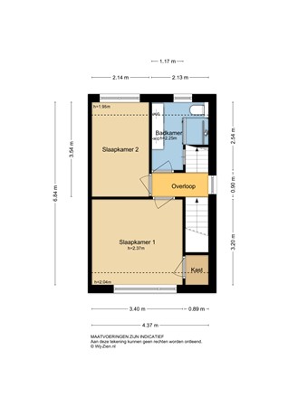 Cornelis Smitstraat 1, 2951 AB Alblasserdam - Plattegrond 1E - 2D - Cornelis Smitstraat 1 te Alblasserdam.jpg