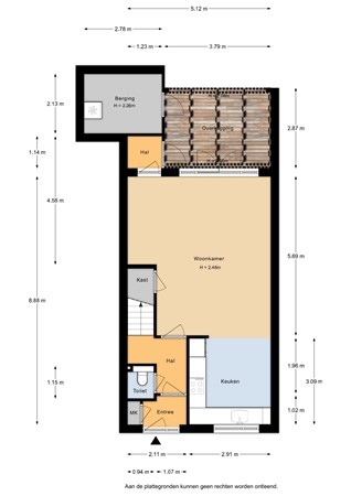 Waterlelie 23, 2954 AG Alblasserdam - Waterlelie 23 - Begane grond - 2D.jpg