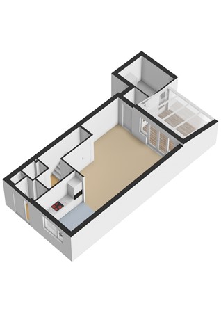 Waterlelie 23, 2954 AG Alblasserdam - Waterlelie 23 - Begane grond - 3D.jpg