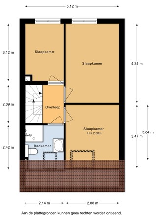 Waterlelie 23, 2954 AG Alblasserdam - Waterlelie 23 - 1e verdieping - 2D.jpg