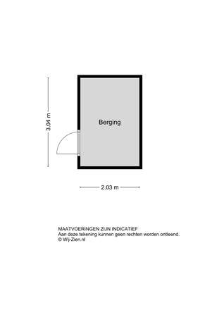 Batavierstraat 26, 2951 AA Alblasserdam - Plattegrond berging - 2D - Batavierstraat 26 te Alblasserdam.jpg