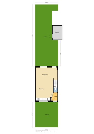 Batavierstraat 26, 2951 AA Alblasserdam - Plattegrond perceel - 2D - Batavierstraat 26 te Alblasserdam.jpg