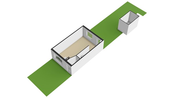Batavierstraat 26, 2951 AA Alblasserdam - Plattegrond perceel - 3D - Batavierstraat 26 te Alblasserdam.jpg