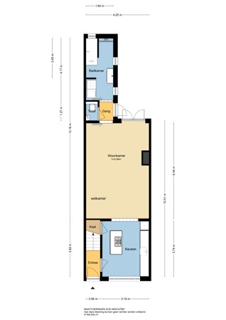 Reederijstraat 21, 2951 AL Alblasserdam - Plattegrond BG - 2D - Reederijstraat 21 te Alblasserdam.jpg