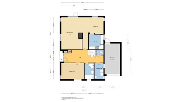 Vossestaart 14, 2954 AE Alblasserdam - Plattegrond BG - 2D - Vossestaart 14 te Alblasserdam.jpg