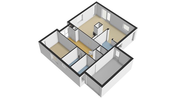 Vossestaart 14, 2954 AE Alblasserdam - Plattegrond BG - 3D - Vossestaart 14 te Alblasserdam.jpg