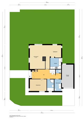 Vossestaart 14, 2954 AE Alblasserdam - Plattegrond perceel - 2D - Vossestaart 14 te Alblasserdam.jpg